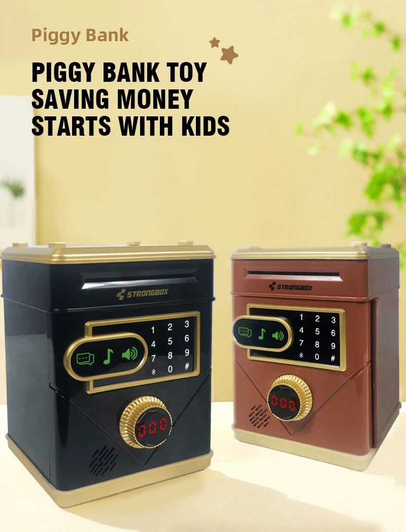 Hucha Electrónica con Pantalla Táctil y Contraseña para Niños
