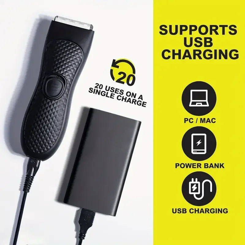 Recortadora eléctrica de vello púbico para hombre