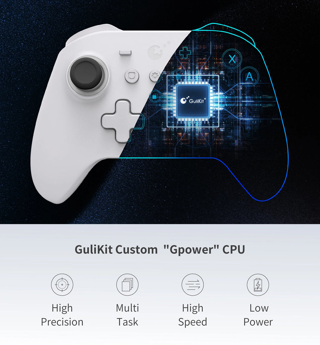GuliKit-mando KK3 MAX NS39 KingKong 3, Gamepad con efecto Hall, Joysticks y disparadores para Windows, Nintendo Switch, Android e iOS