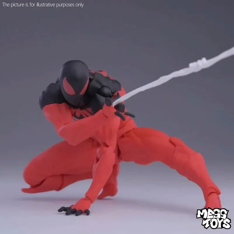 Figura de Acción de 16 cm de Spider-Man Venom Symbiote Kaine Parker Scarlet Spider con Traje Negro y Rojo, Modelo de Anime, Juguetes Coleccionables