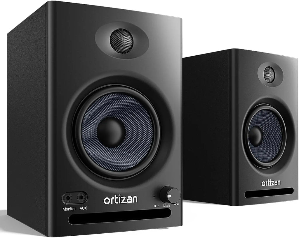 Altavoces Activos para Estantería Ortizan, Monitores de Estudio, Bluetooth 5.3 Inalámbrico, para Computadora, TV, PC, DAC USB, Sistema de Subwoofer HiFi para el Hogar