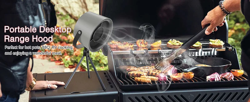 Ventilador de escape portátil, Extractor de campana pequeña para cocina, barbacoa, suministro USB, campana extractora de escritorio, Mini campana de cocina de succión, nuevo, 2024