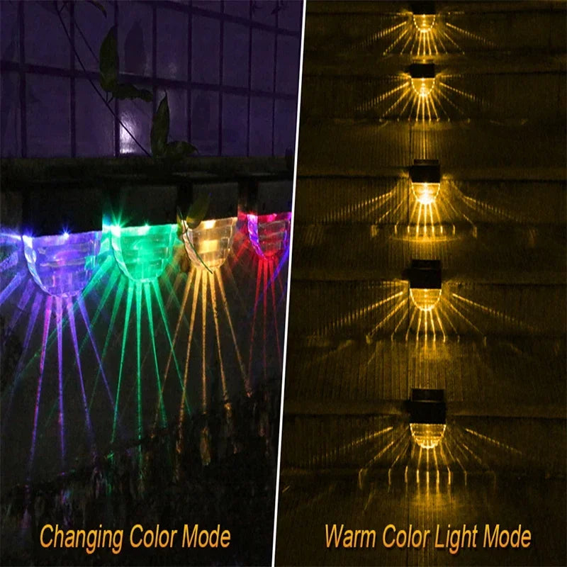 Luces Solares de Cubierta para Valla y Escalones
