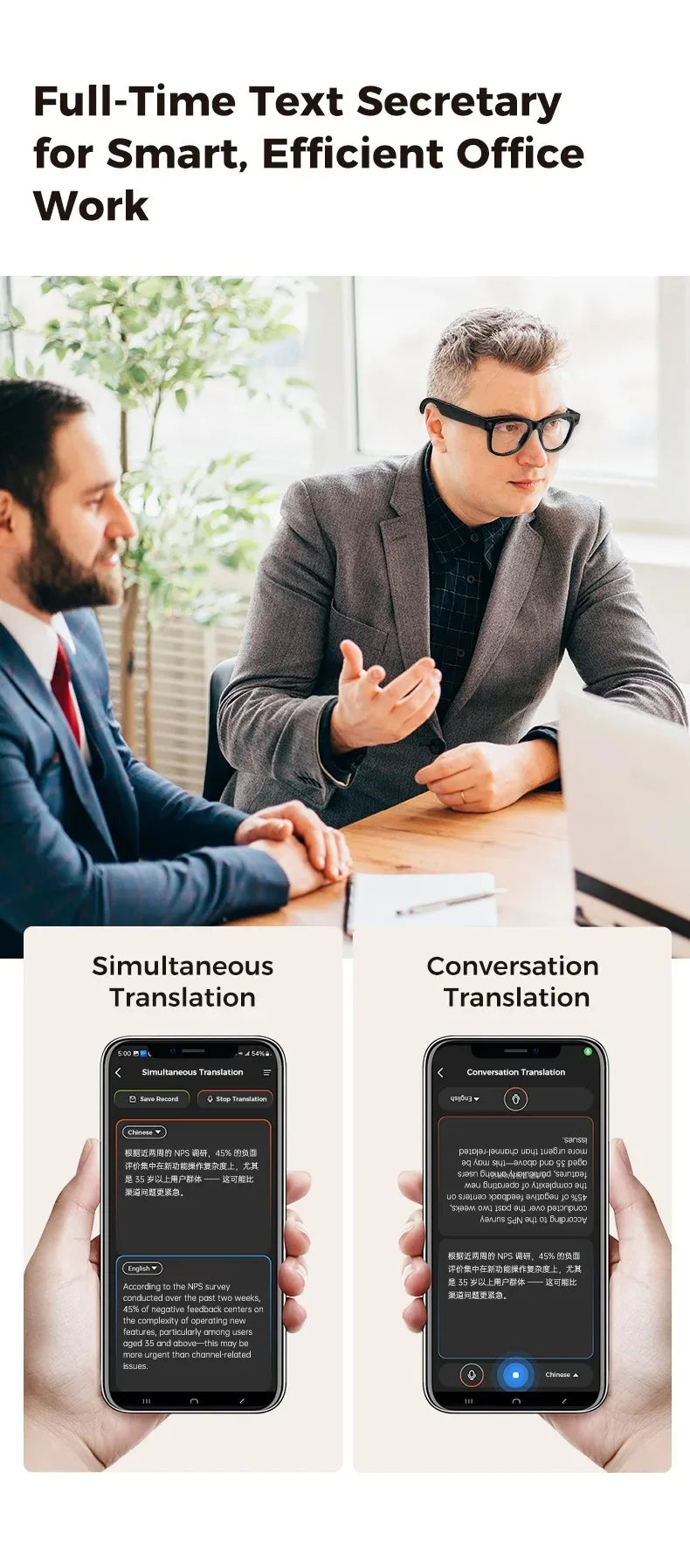 Lentes Inteligentes M02 con IA, Reproductor de Música con Llamadas Bluetooth, Cámara de 8MP, Traducción en Más de 100 Idiomas, Lentes de Sol con Caja de Carga