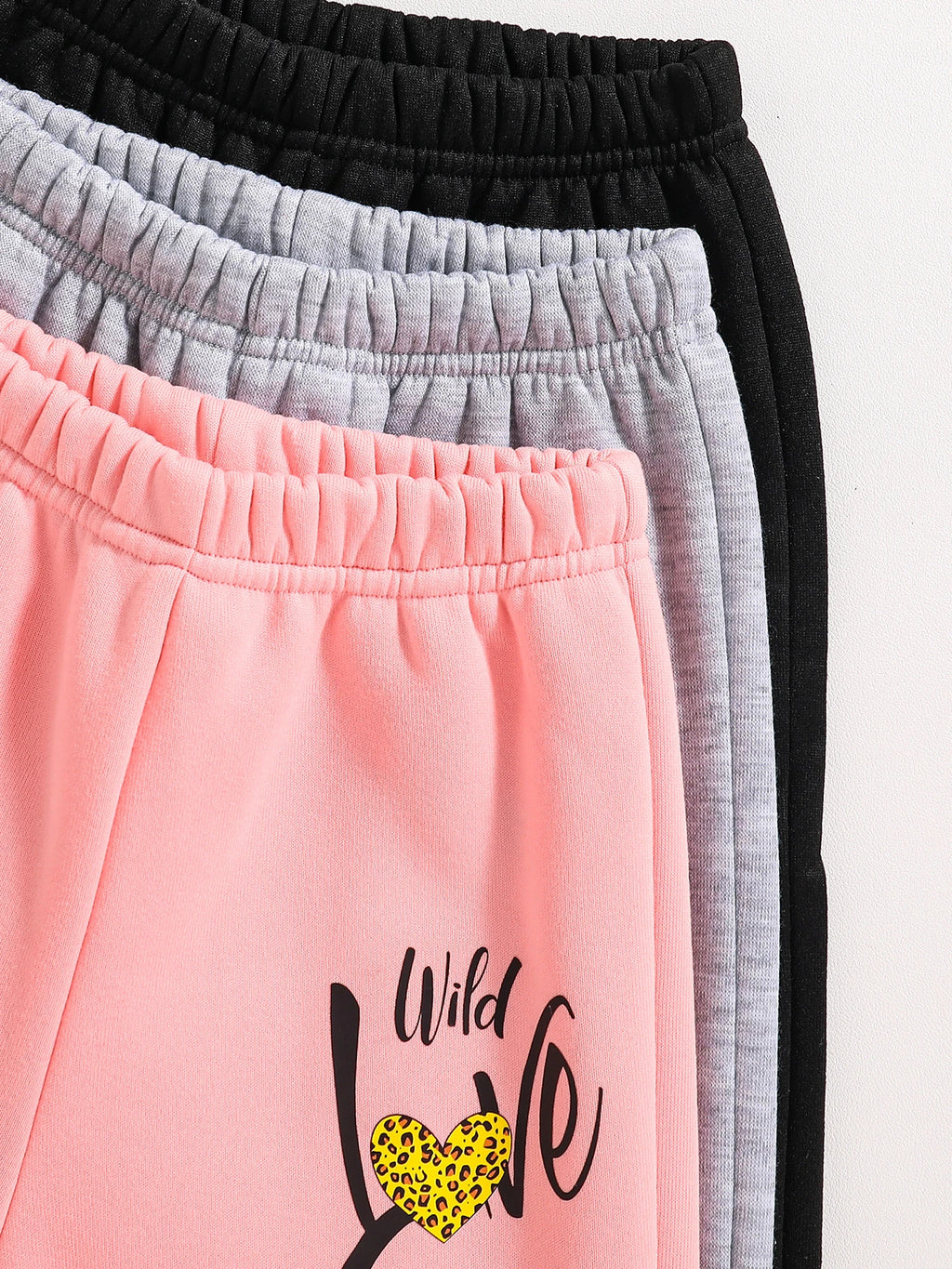 Conjunto de 3 pares de pantalones deportivos de punto para niños y niñas, ropa informal de otoño
