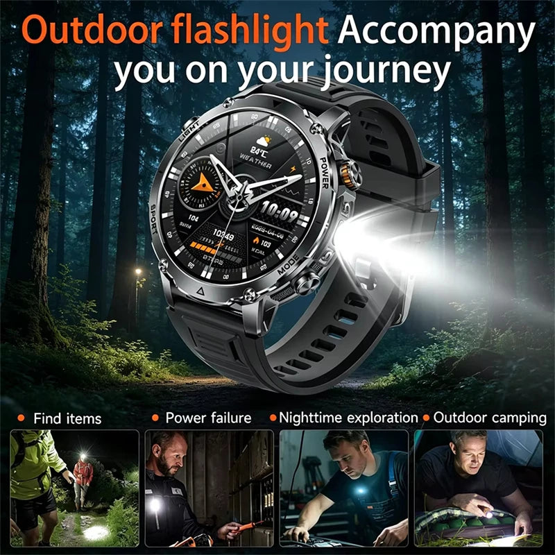 Reloj Inteligente Deportivo con Linterna LED IPX8