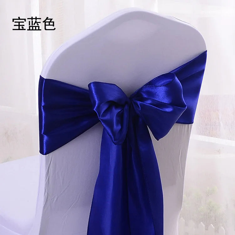 Fajas de Satén para Sillas Decoración de Boda x10