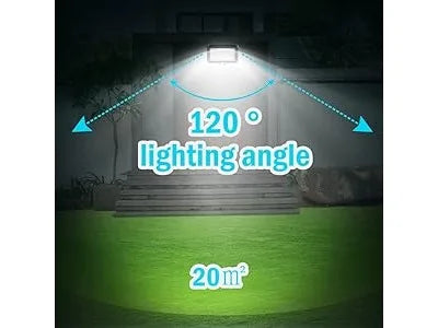 Luz Solar 56 LED Exterior con Sensor de Movimiento y Cable 5m