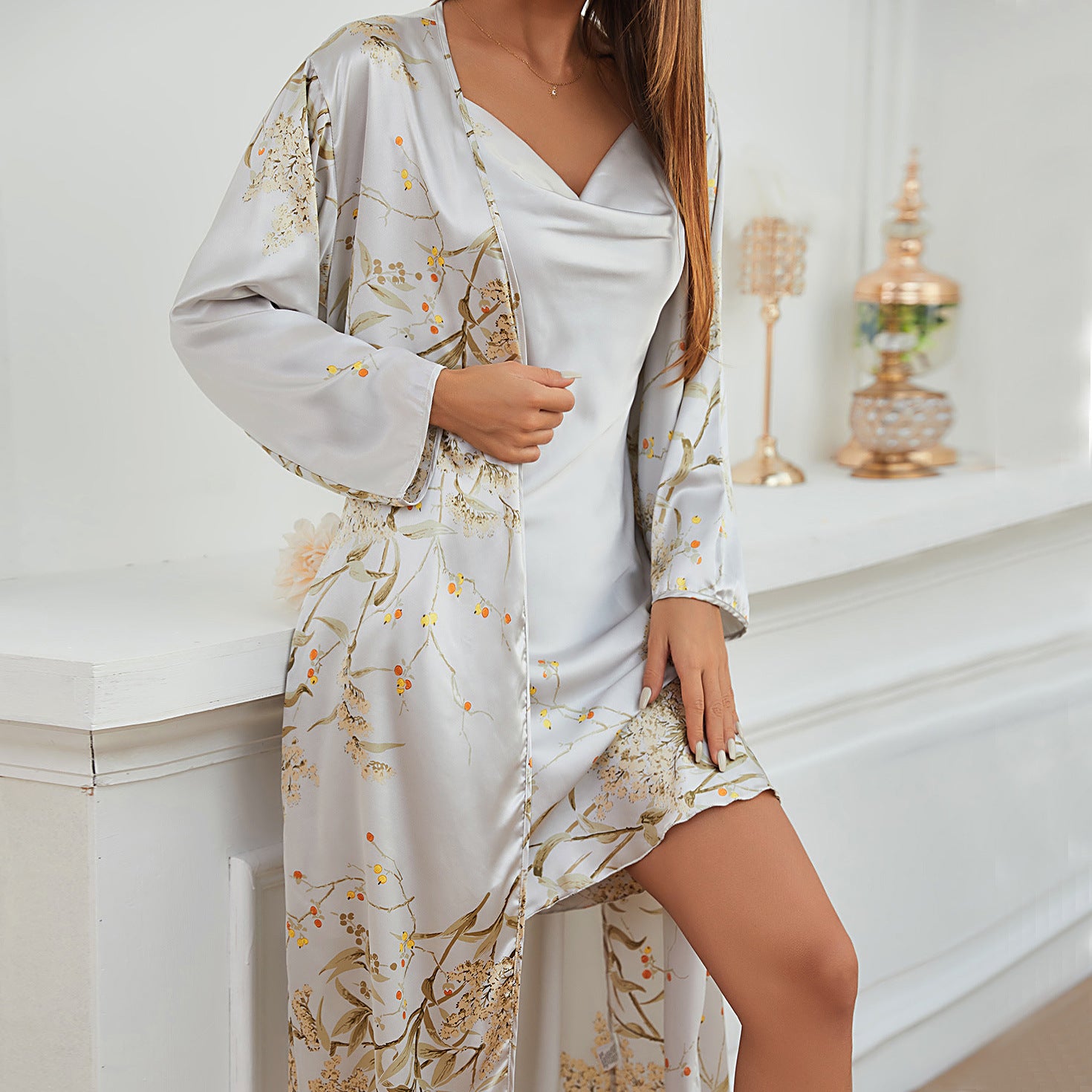 Pijama de Dos Piezas con Cordones para Mujer – Para Todo el Año