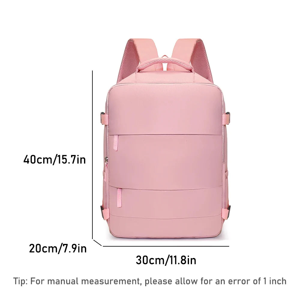 Mochila de viaje expandible para llevar como equipaje de mano, 180 °     Bolsa de Viaje con Abertura Frontal, Bolsa Casual Multibolsillos para Uso Diario y Viajes