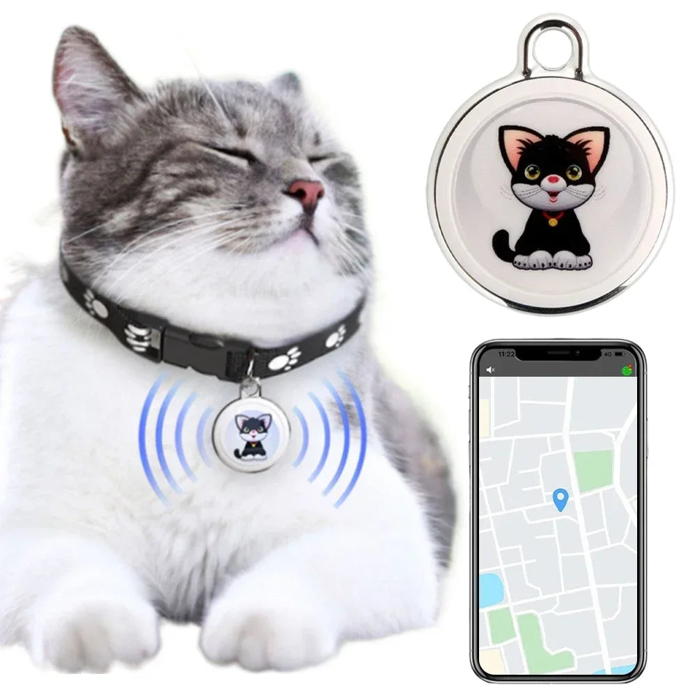 Rastreador GPS antipérdida para mascotas, localizador inteligente portátil a prueba de agua, compatible con Bluetooth, seguimiento en tiempo Real, Collar para perros y gatos, dispositivo de búsqueda