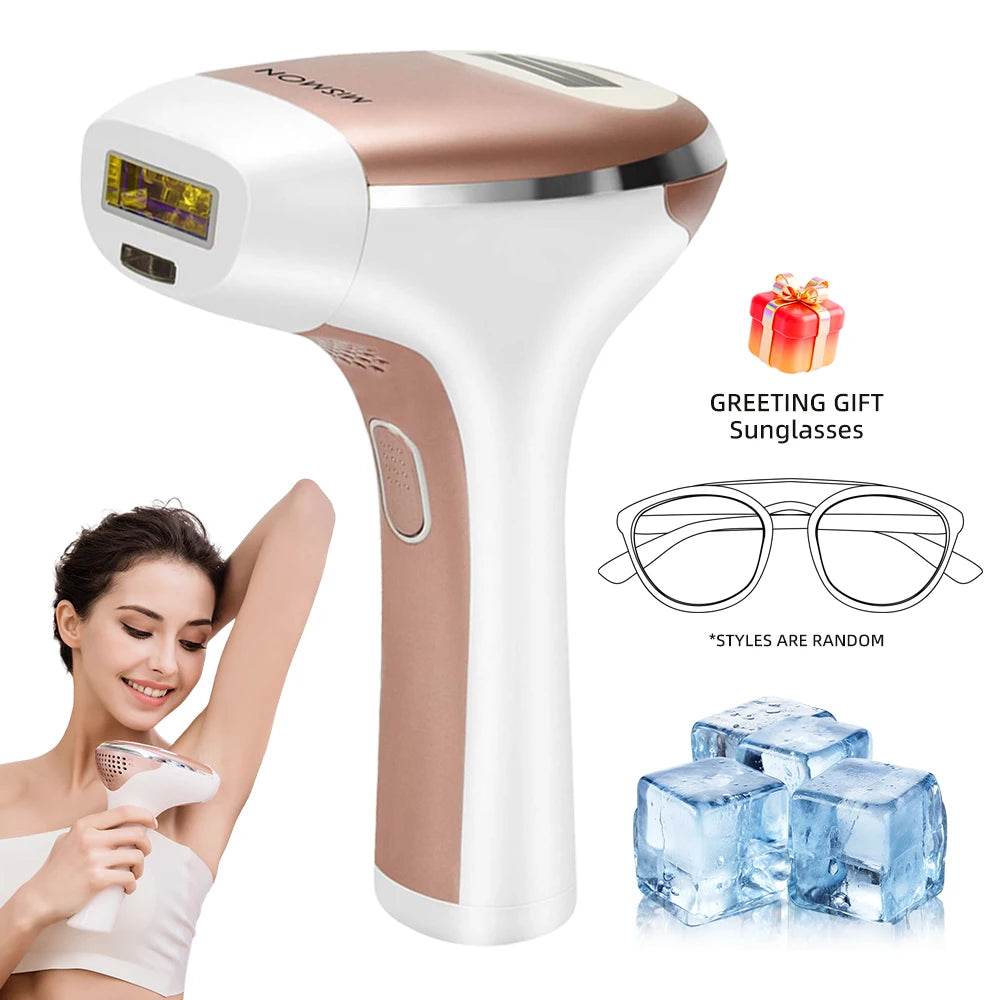 Dispositivo de depilación IPL, 300000 Flashes, depiladora láser permanente para mujeres y hombres, dispositivo de belleza para todo el cuerpo en casa