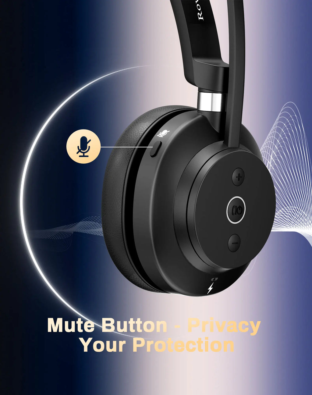 Rownfusny Auriculares Bluetooth USB para Trabajo