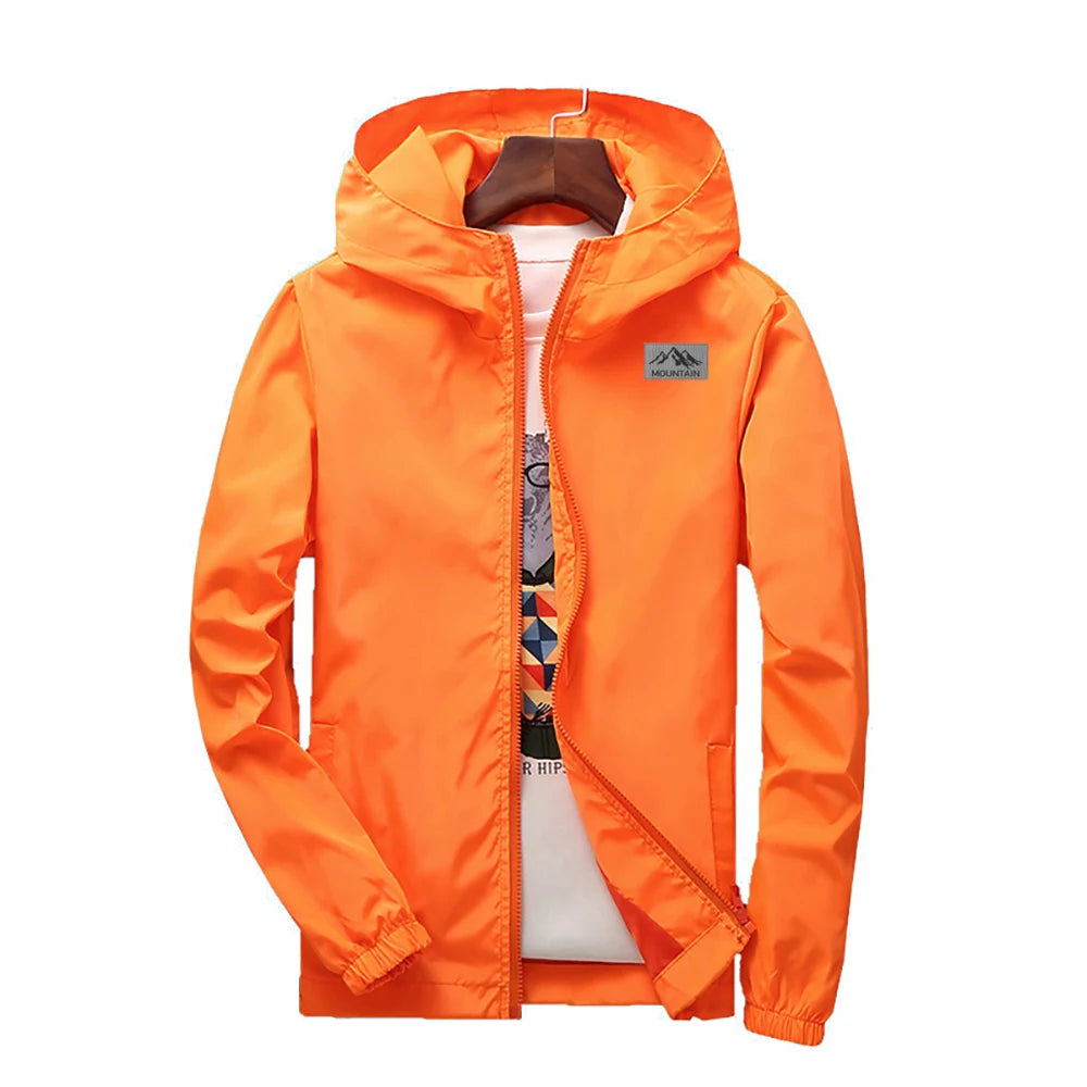 Chaqueta Cortavientos Deportiva con Cremallera para Hombre