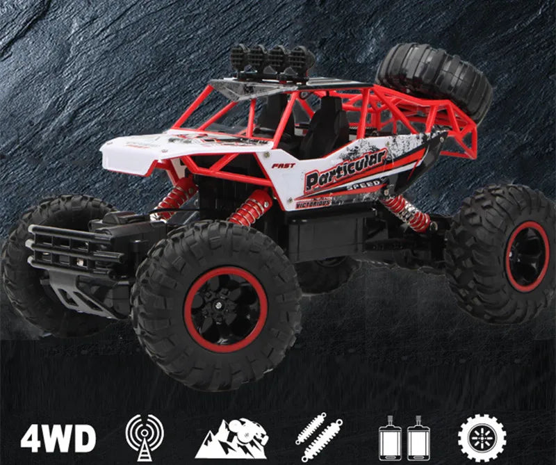 Auto Teledirigido 4WD 1:12/1:16 Buggy RC Todoterreno con Luces LED