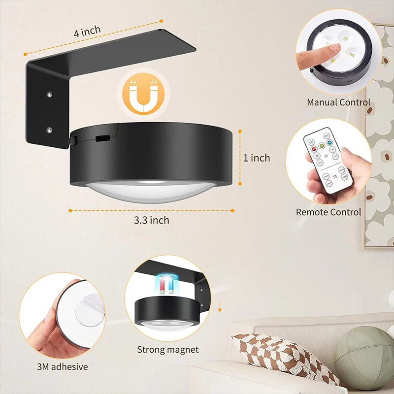 Set de 3 Luces LED Magnéticas para Cuadros