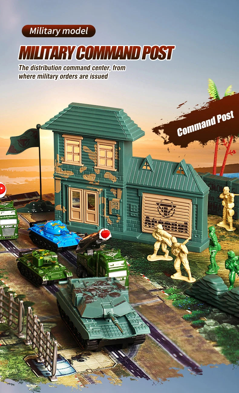 Set de Juguetes Militares con Soldados y Tanques para Niños