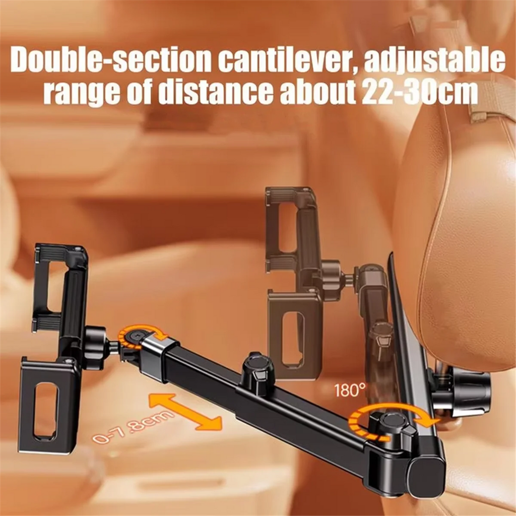 Soporte Giratorio de 360 Grados X49A para Reposacabezas de Coche, para Teléfonos/Tabletas de 6-12.9 Pulgadas, Soporte Telescópico Giratorio para Coche