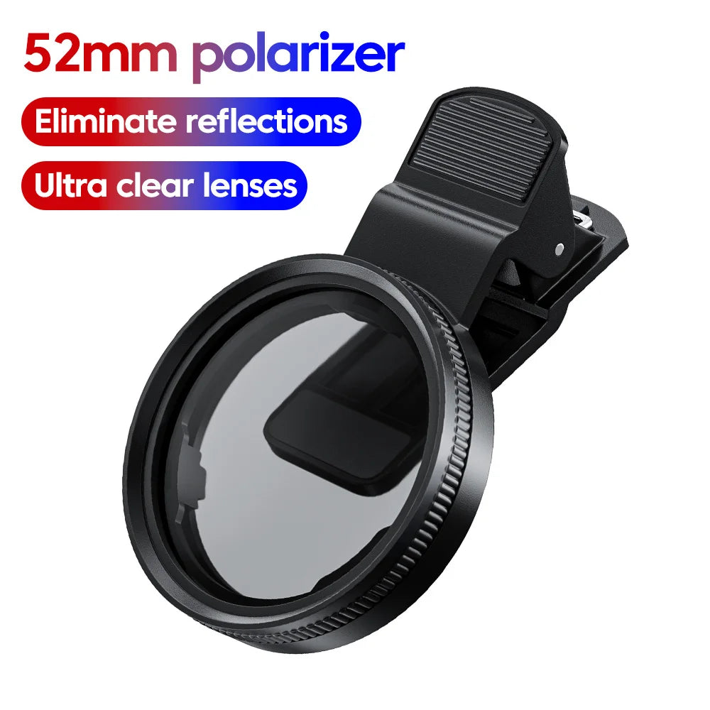 Kit de Filtros CPL/UV con Clip para Lente de Cámara de Smartphone