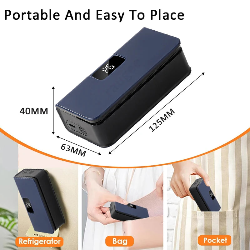 Mini sellador de bolsas térmico recargable para empaque de alimentos