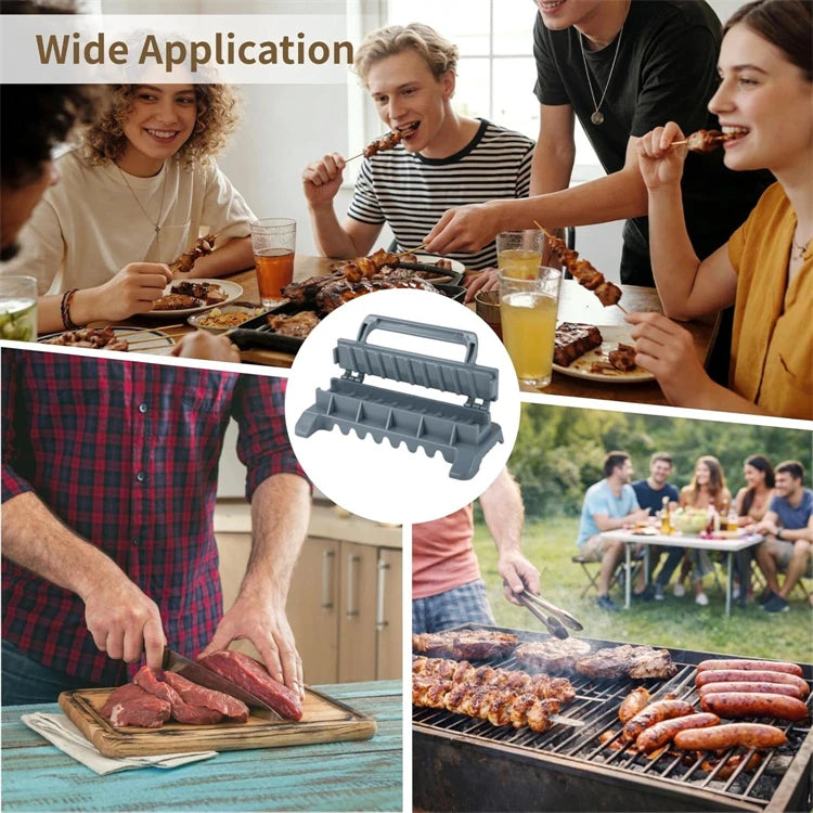 LMETJMA Prensa Grande para Hacer Kebab, Máquina Manual de Plástico para Hacer Kebab, Molde para Hacer Kabob, Brochetas para Barbacoa