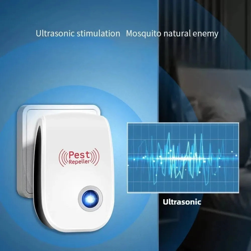 Repelente ultrasónico de plagas enchufable, control electrónico de insectos, repelente de mosquitos para el hogar, repelente de ratones, hormigas, arañas, cucarachas