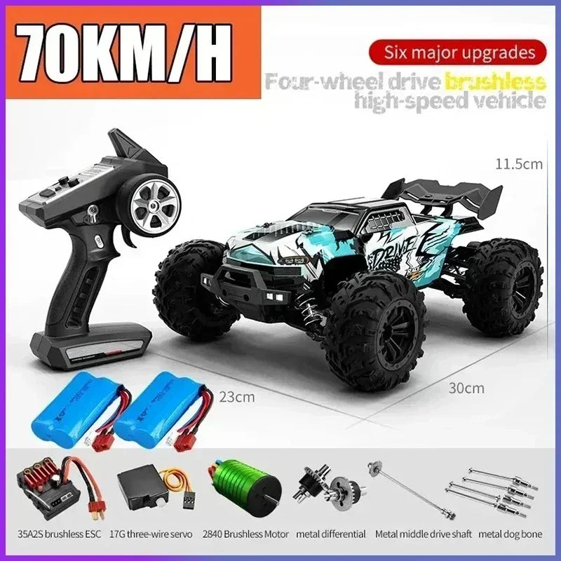 JJRC -Q130 sin escobillas de alta velocidad 70 KM/H4X4 todoterreno 2,4G 4WD Control remoto RC coche 4WD Racing Monster Racing Boy juguete para regalo 1:16