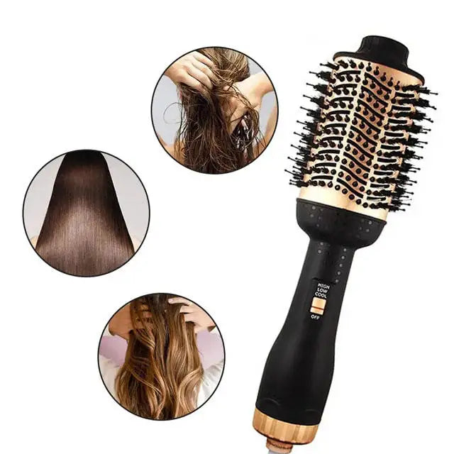 Cepillo de Aire Caliente para Rizar y Alisar el Cabello, Cepillos Eléctricos para el Cabello, Peine Caliente, Rizador Profesional, Cepillo Térmico Anti-Quemaduras