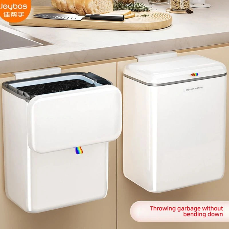 Cubo de basura de pared Joybos 12L con tapa deslizante para baño y cocina