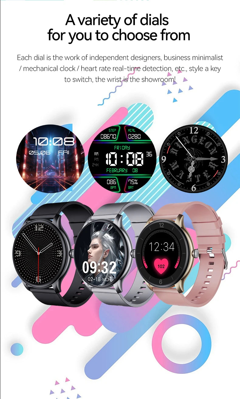 LAXASFIT Reloj Inteligente Táctil Bluetooth