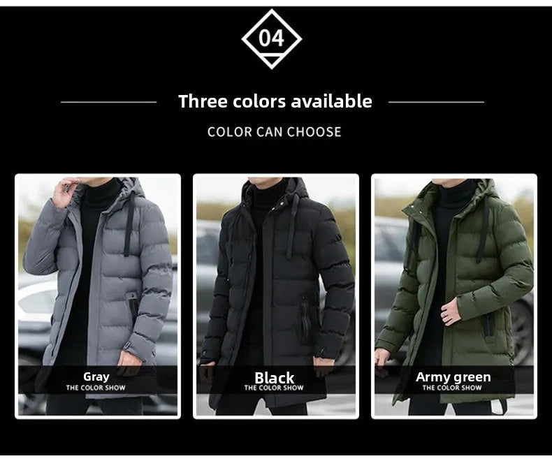 Campera con Capucha para Hombre – Abrigo de Invierno Grueso