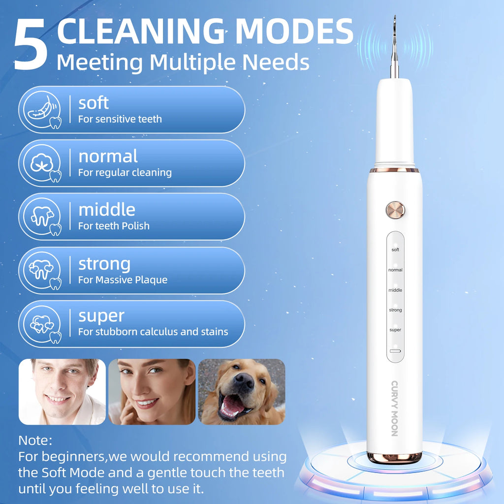 Escalador Dental ultrasónico para dientes, eliminador de cálculo Dental para manchas de sarro, limpiador de placa Dental sónico eléctrico, eliminación de piedra Dental
