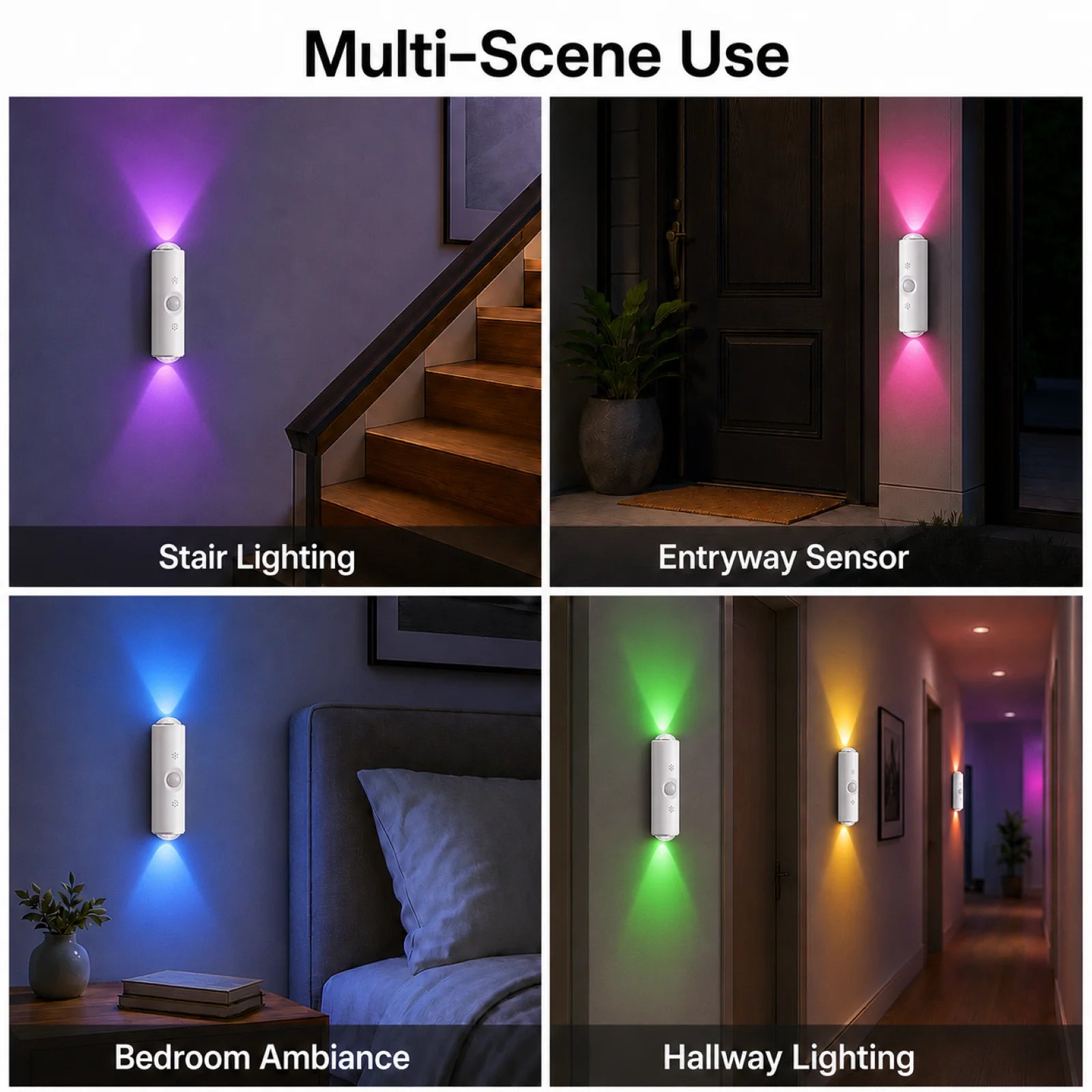 Luz de Pared RGB con Sensor de Movimiento USB
