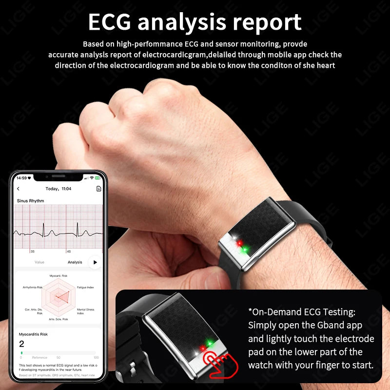 Pulsera Inteligente con ECG Monitor de Salud 2026