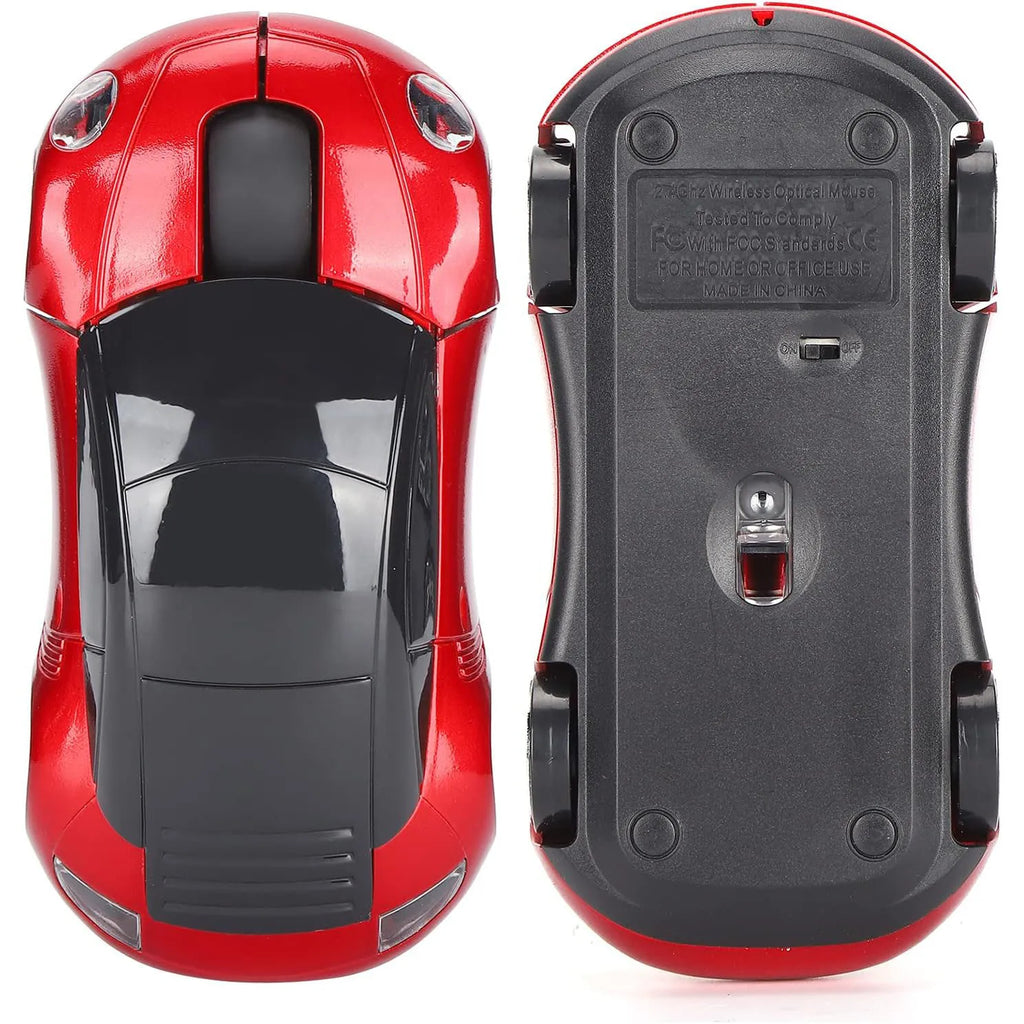 Ratón inalámbrico de 2,4G para coche, periférico óptico ergonómico con receptor USB para PC y oficina