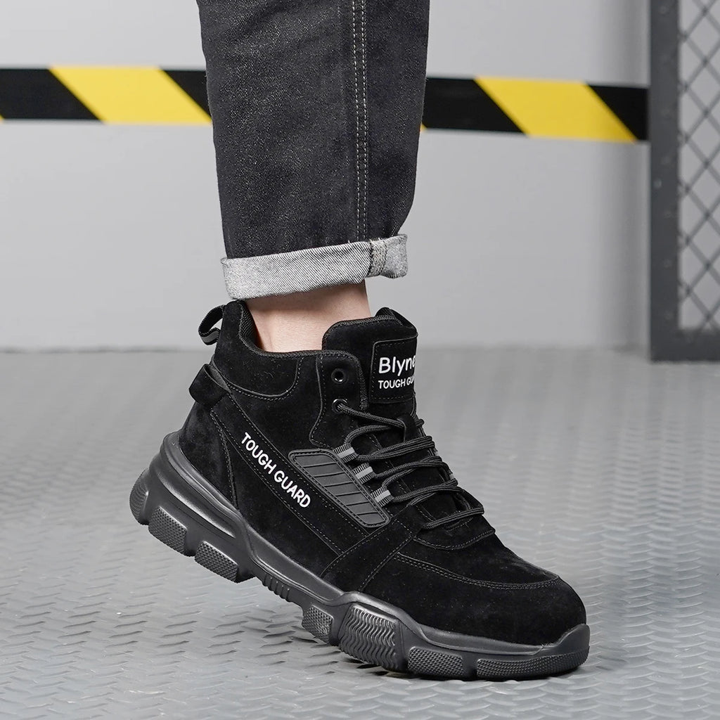 Botas de Trabajo de Seguridad con Punta de Acero para Hombre, con Suela Antideslizante y Resistente al Desgaste