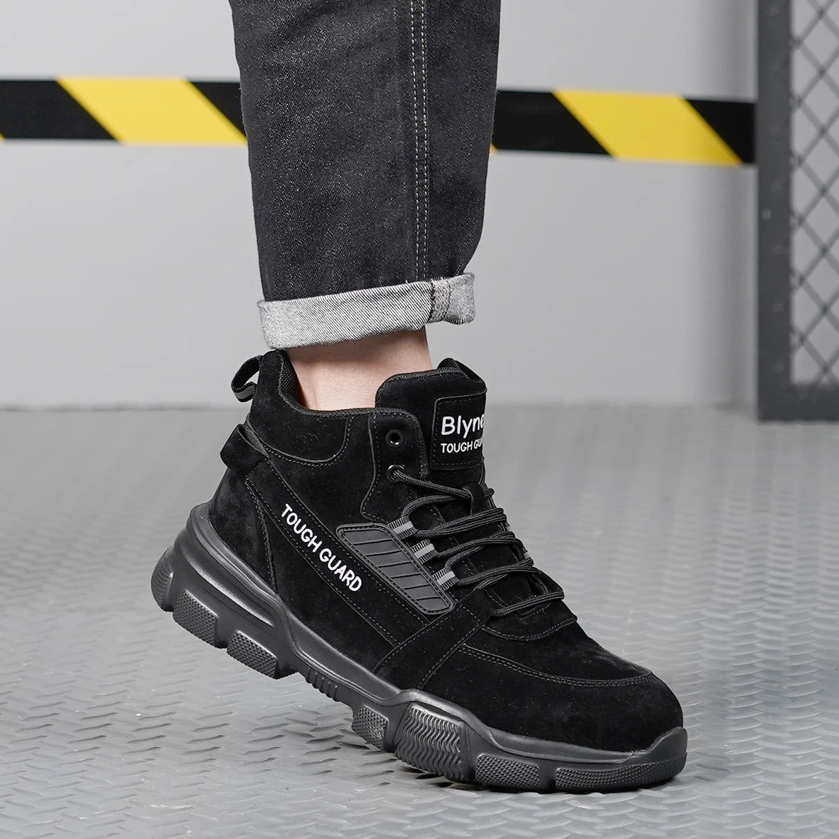 Botas de Trabajo de Seguridad con Punta de Acero para Hombre, con Suela Antideslizante y Resistente al Desgaste