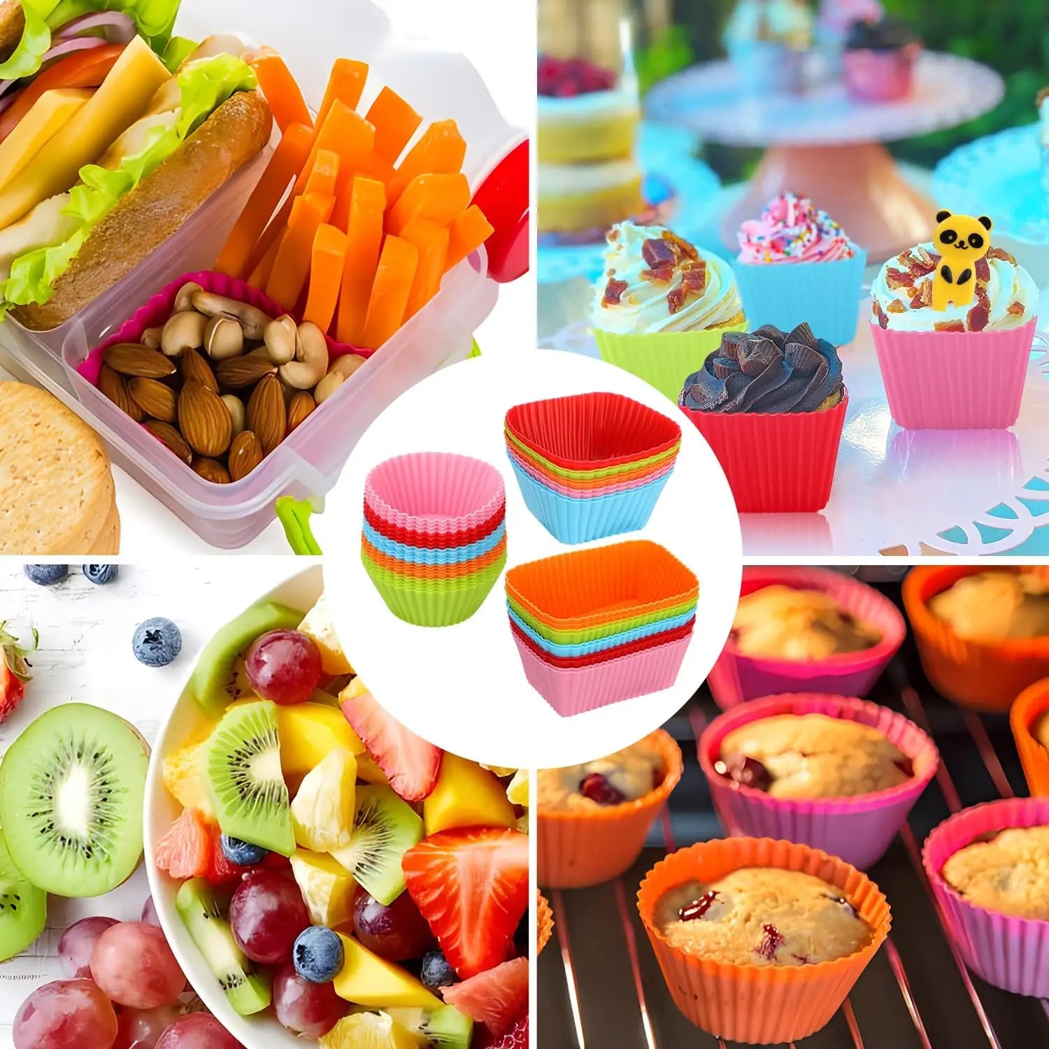 Molde fino de silicona para pastel, hojaldre colorido, taza para muffins, molde para gelatina, molde para pastel pequeño, taza para pastel, molde para pudín de gelatina, taza para hornear muffins