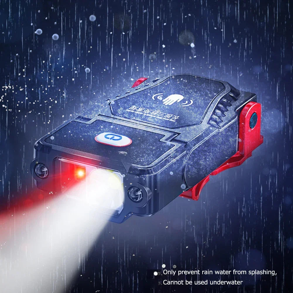 Faro LED Recargable USB con Sensor de Movimiento para Camping