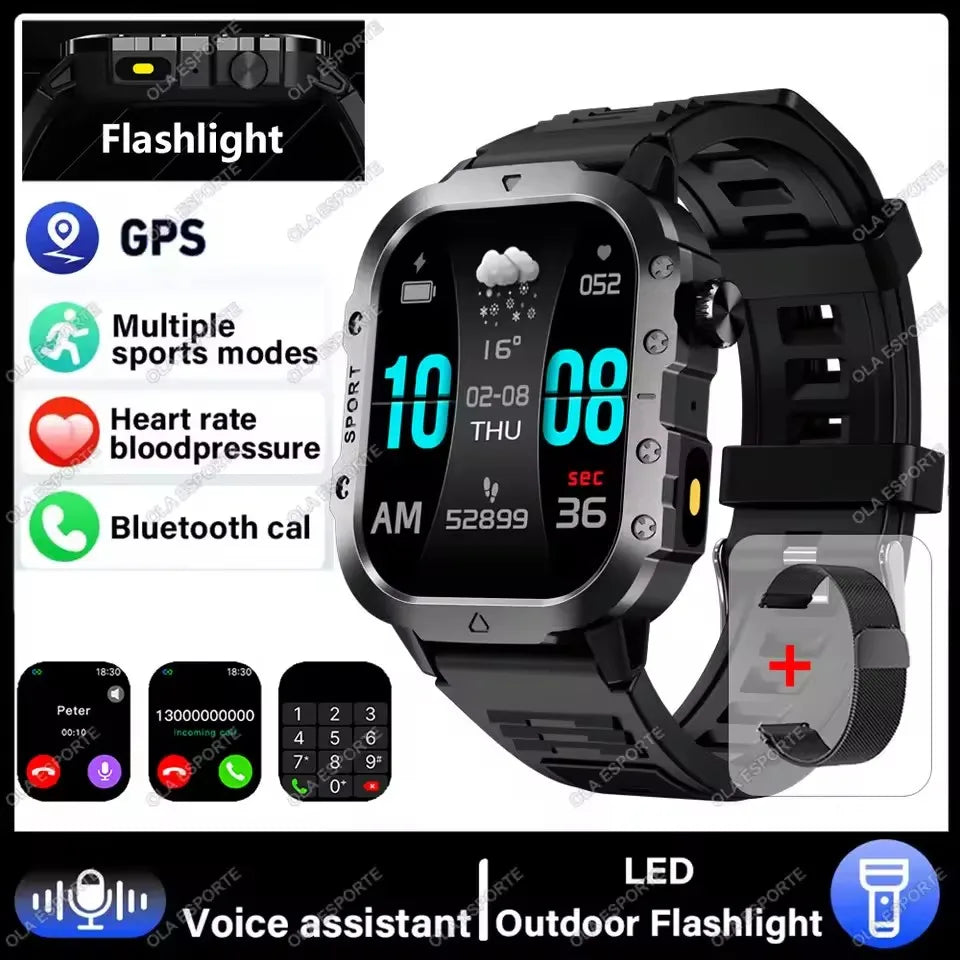 SmartWatch 2025 con GPS Bluetooth y monitor de salud