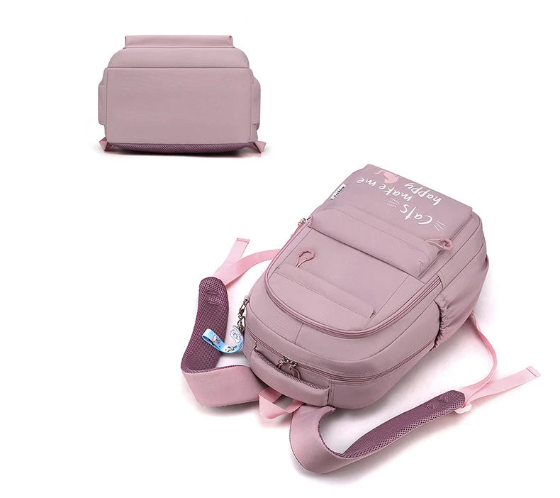 Mochila escolar para niña, mochila para adolescentes, mujeres y niños, mochila escolar rosa para primaria, mochila alta para adolescentes y niños