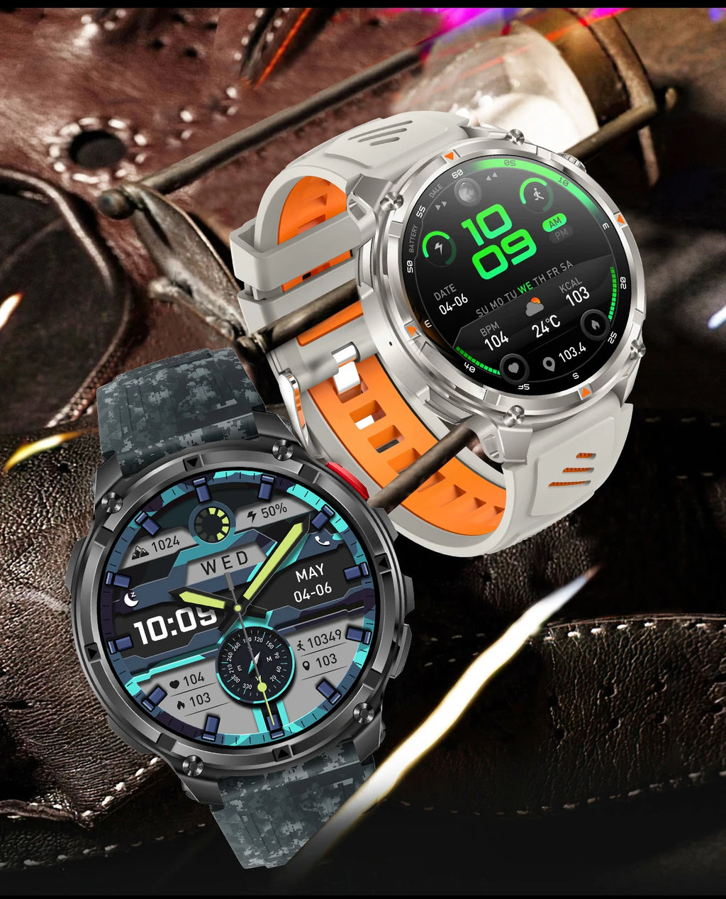 LIGE Reloj Inteligente Militar 1100mAh 5ATM