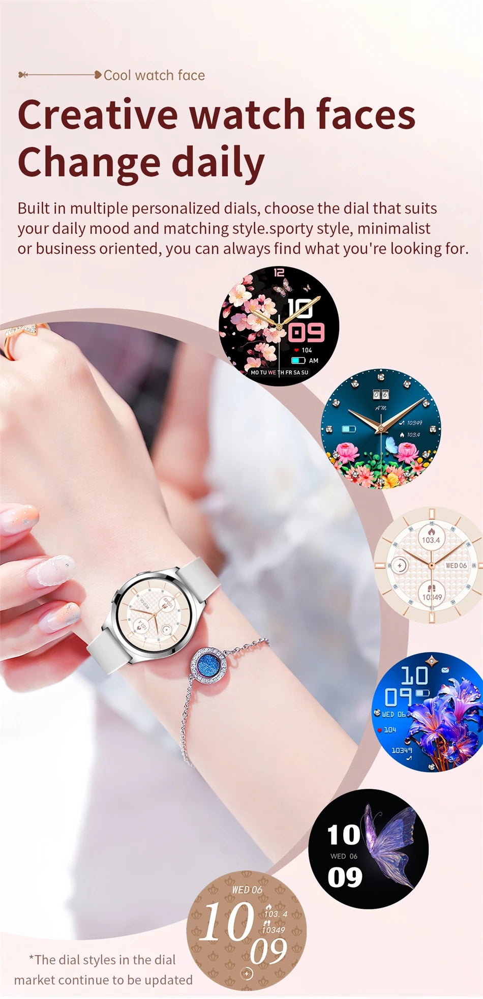 Reloj Inteligente LIGE AMOLED para Mujer Bluetooth