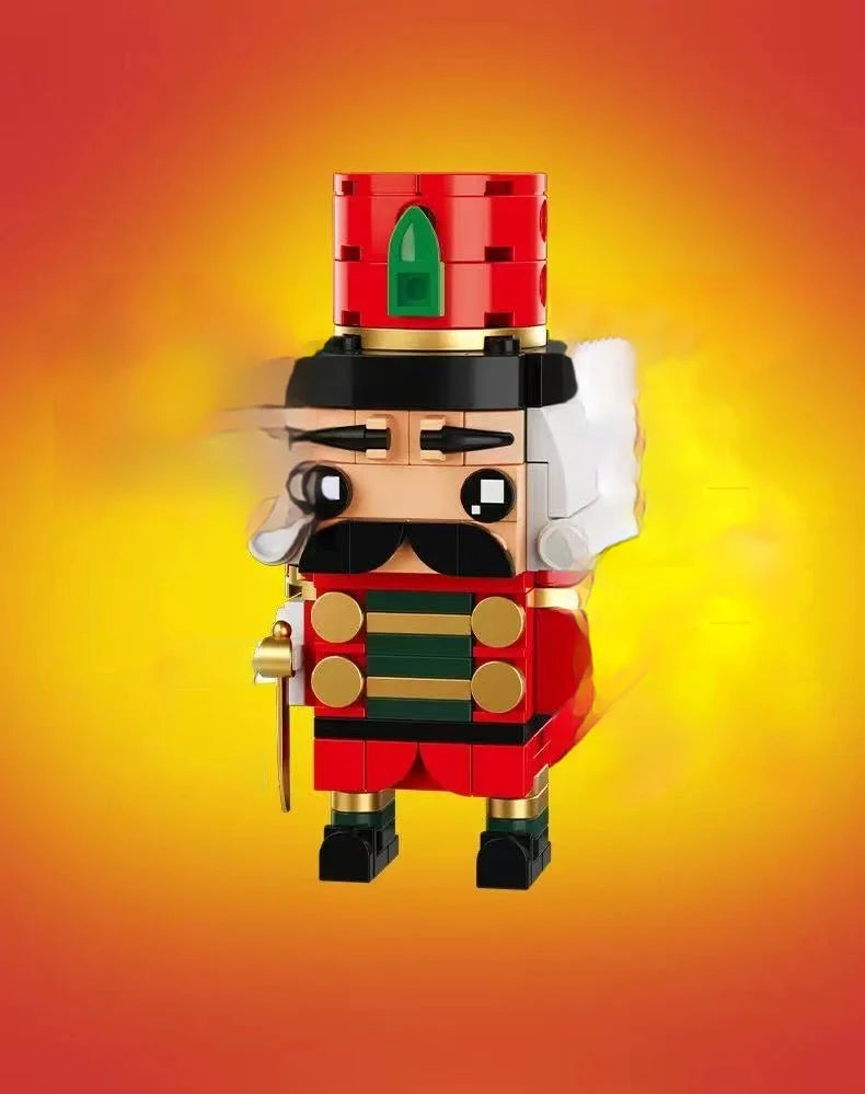 493 Uds. Juego de regalo de juguete de bloques de construcción de Navidad, ensamblaje de modelo de pingüino BrickHeadz de Papá Noel, adornos navideños para niños