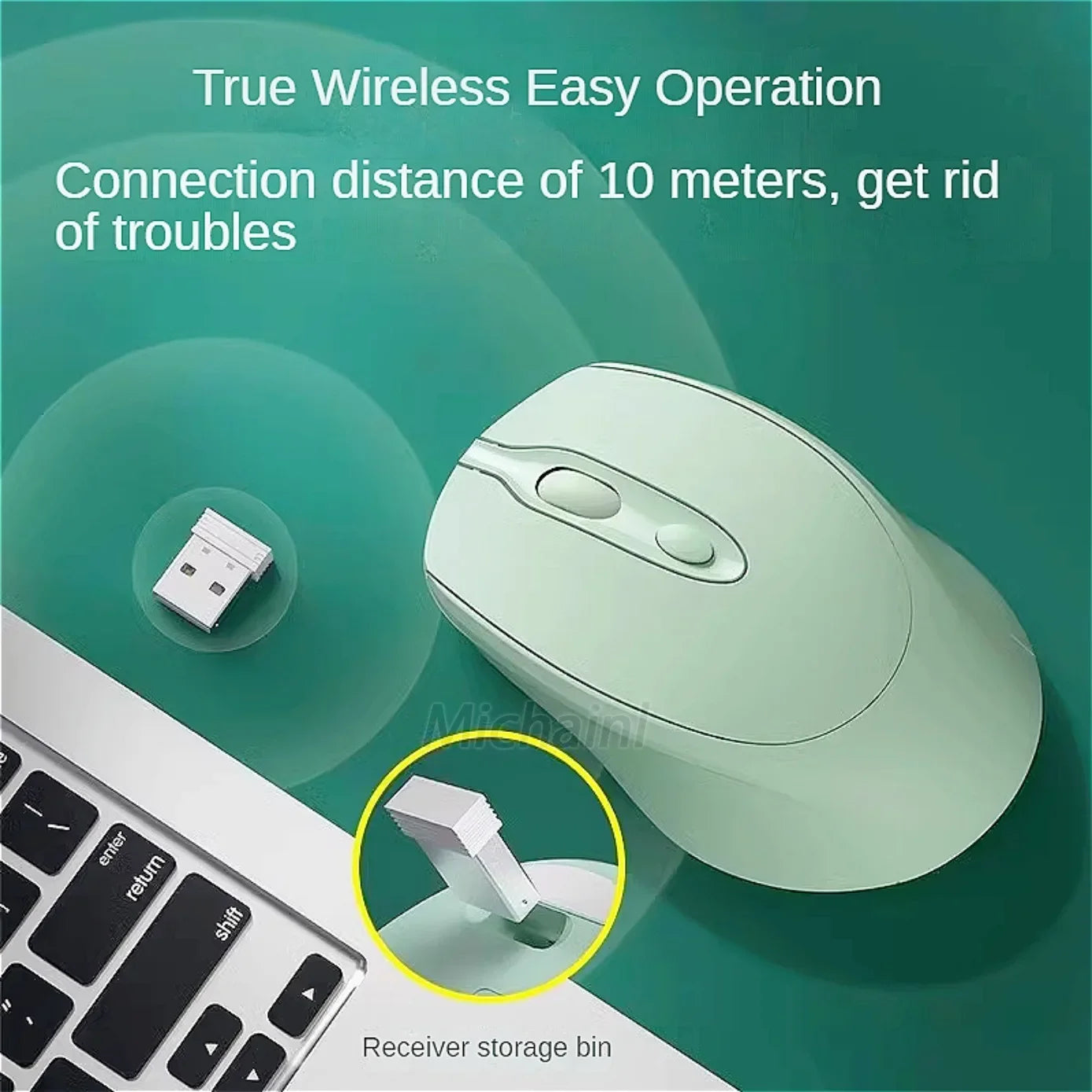 Ratón inalámbrico MINGCVIL, ratón Bluetooth recargable RGB, ratón inalámbrico para ordenador, ratón ergonómico para juegos para ordenador portátil, PC, DPI ajustable