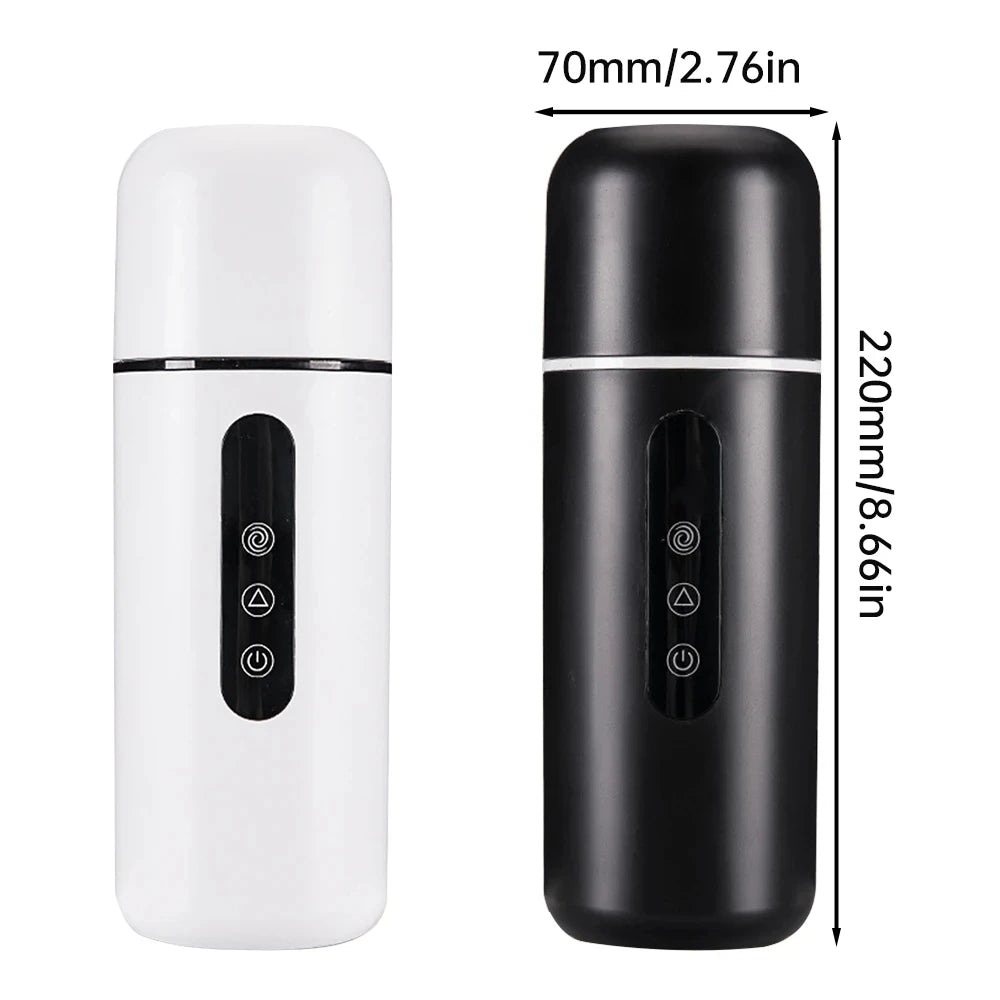 Hervidor eléctrico portátil de 420ml, taza calefactora para coche, 304 LED, Control inteligente de temperatura, calentador, taza agitadora, botella calefactora, taza mezcladora