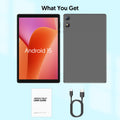 Tableta BAKEN Android 15, almacenamiento 8 (3+5)GB + 32GB, procesador penta-core, Wi-Fi6, Bluetooth, USB-C, Google Play Store,