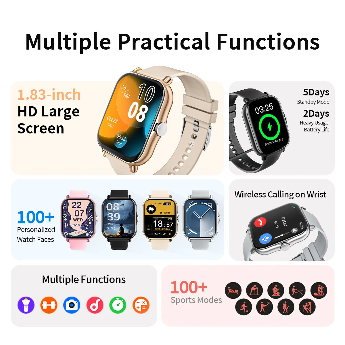 SIMSONLAB Reloj Inteligente Fitness Tracker