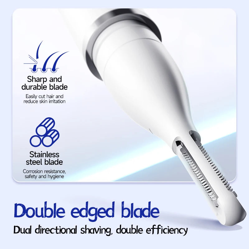 Recortador Eléctrico de Vello Nasal y Cejas LED