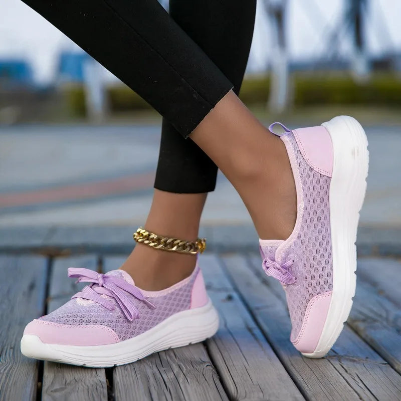 YRZL Zapatillas de deporte para mujer, zapatos informales sin cordones, malla transpirable, cómodos, suaves, mocasines clásicos para conducir, zapatos para mujer
